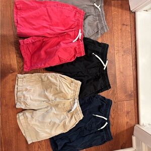 Kids Casual Shorts Set - Red, Gray, Black, Tan, Navy